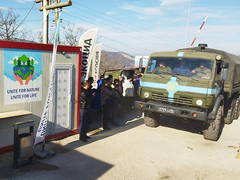 Sülhməramlılara aid 7 avtomobil Laçın yolundan maneəsiz keçib 