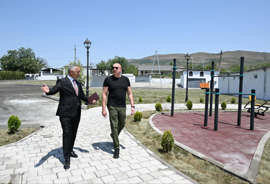 Prezident Xocalının Təzəbinə kəndində görülən işlərlə tanış olub  FOTO