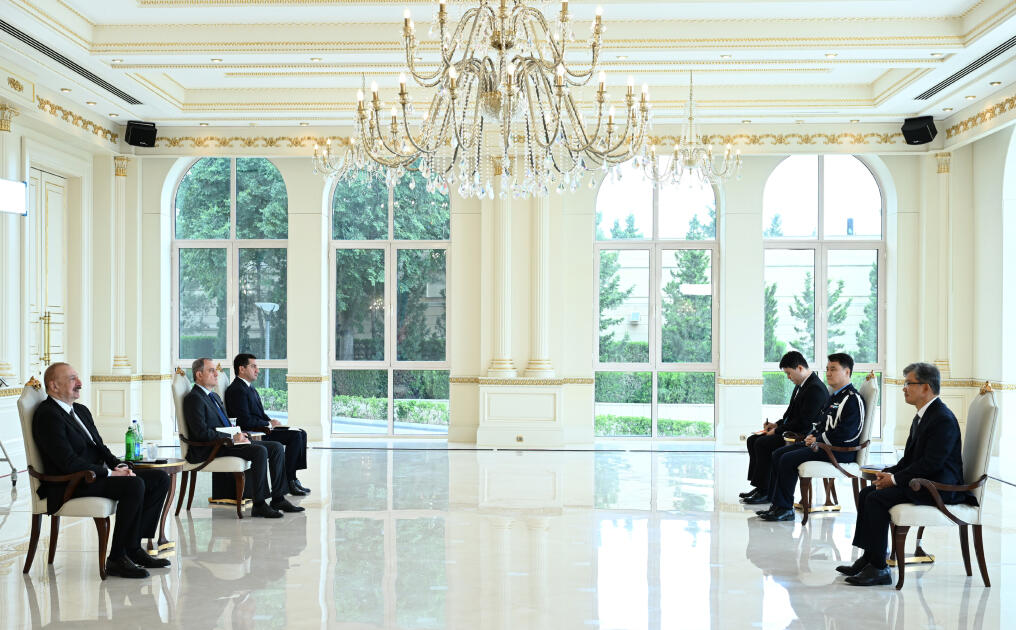 Prezident İlham Əliyev Kımqu Kanqın etimadnaməsini qəbul edib  FOTO