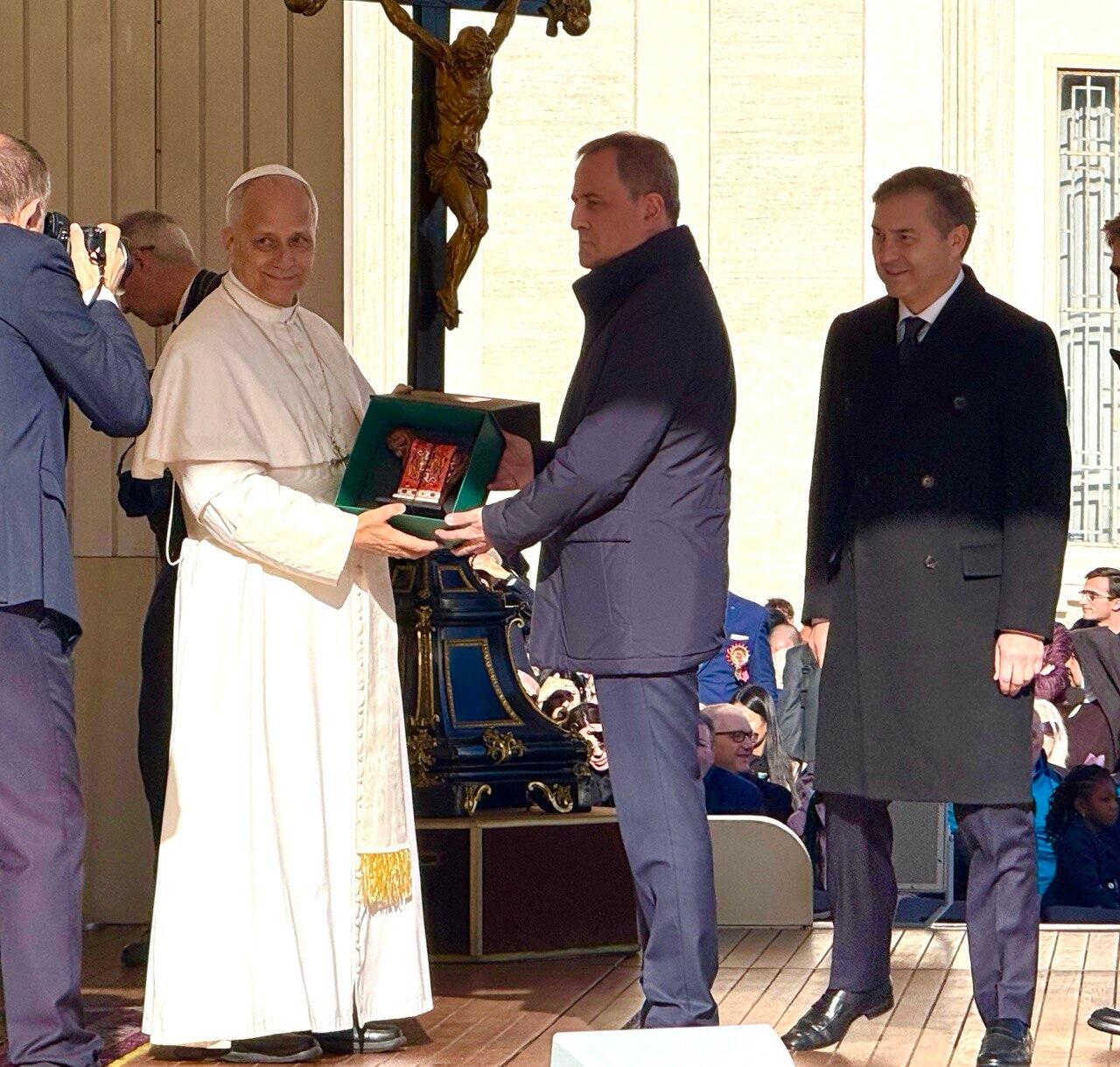 Ceyhun Bayramov Roma Papası ilə g&ouml;r&uuml;şd&uuml; 