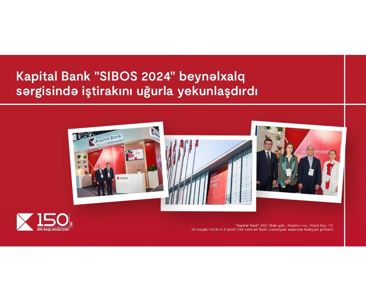 Kapital Bank “SIBOS 2024” beynəlxalq sərgisində iştirakını uğurla yekunlaşdırdı