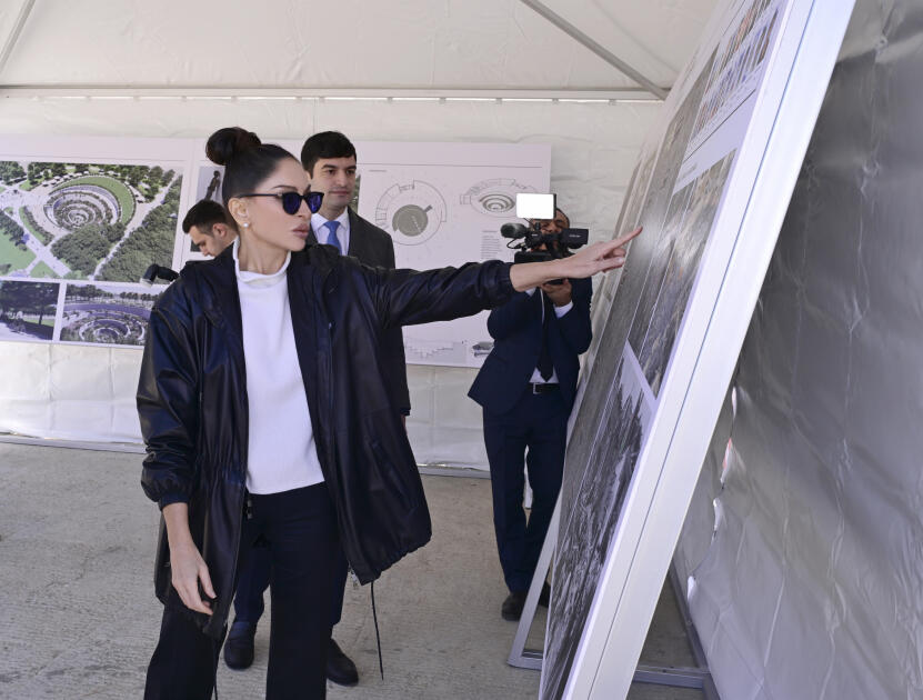 Mehriban Əliyeva Gəncə Memorial Kompleksinin layihəsi ilə tanış olub  FOTO