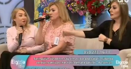 Efirdə aktrisa ilə iştirakçı arasında dava  tibbi yardım göstərildi 