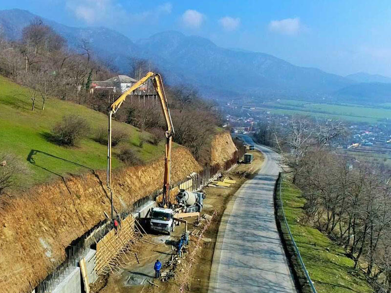 İsmayıllı yolu genişləndirilir: 4 zolaq, tunel, asma körpü  10 km qısalır  VİDEO  FOTO