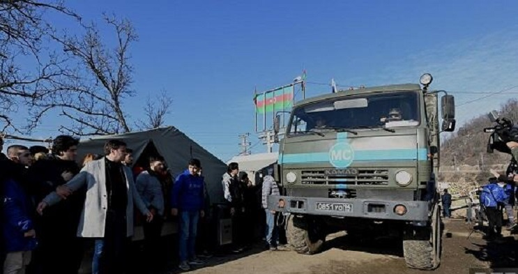 Sülhməramlıların 24 maşını aksiya ərazisindən