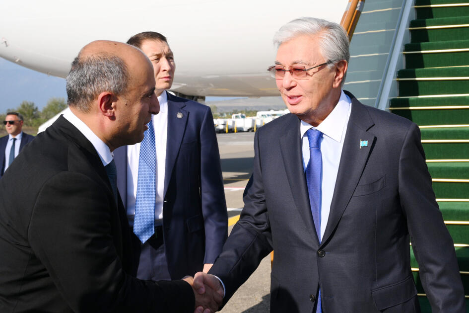 Tokayev Azərbaycana səfərə gəlib  FOTO