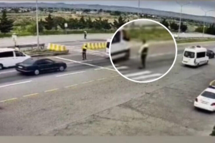 BakıQuba yolunda "Sprinter" sürücüsü polisdən belə qaçdı 