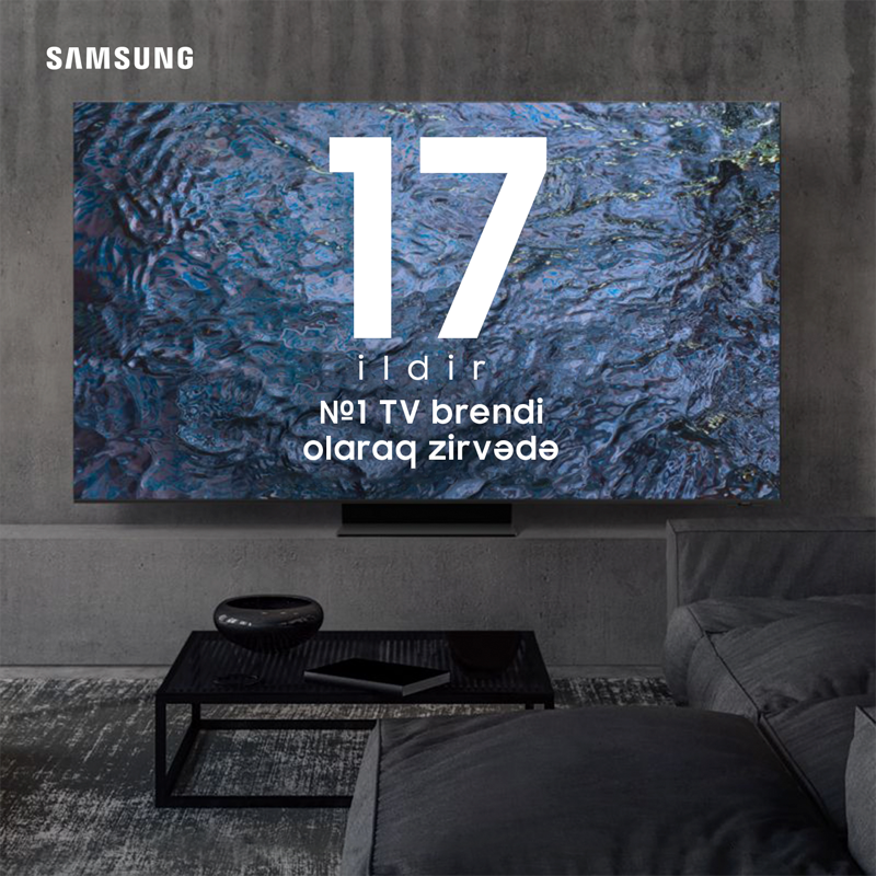 İnnovativ mükəmməlliyin tanınması: Samsung 17ci ildir ki, qlobal TV bazarına liderlik edir