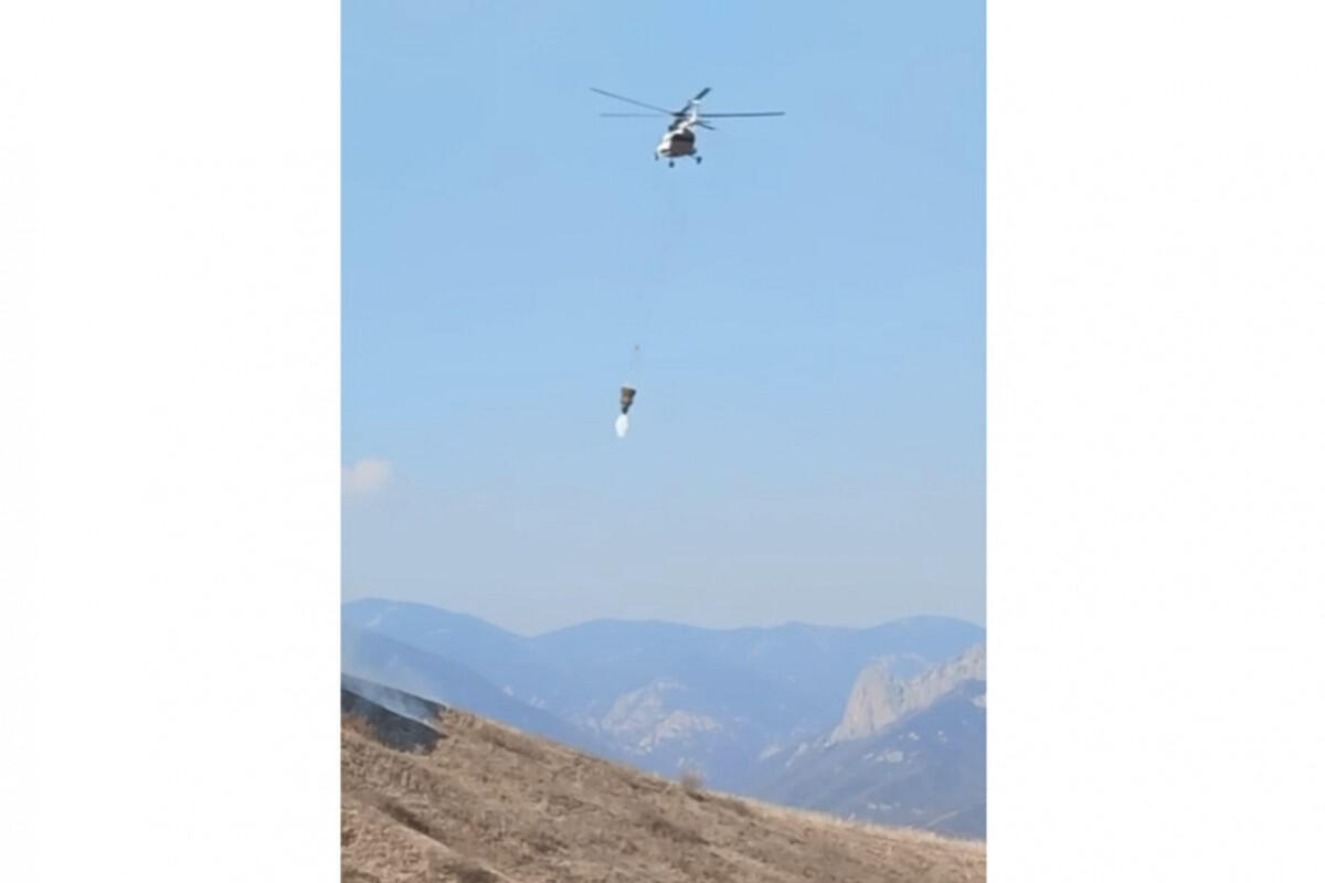 Kəlbəcər və Laçına helikopterlər cəlb olundu  Yanğın davam edir  VİDEO