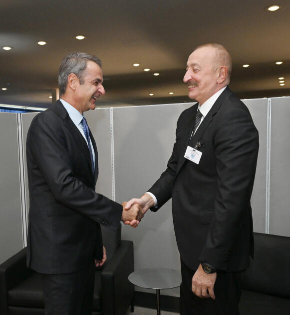 İlham Əliyev Yunanıstanın Baş naziri ilə görüşüb 