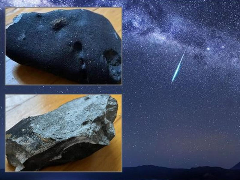 Ev sakinlərini gurultulu səsi ilə yuxudan oyadan meteorit damda dəlik açdı  VİDEO  FOTO