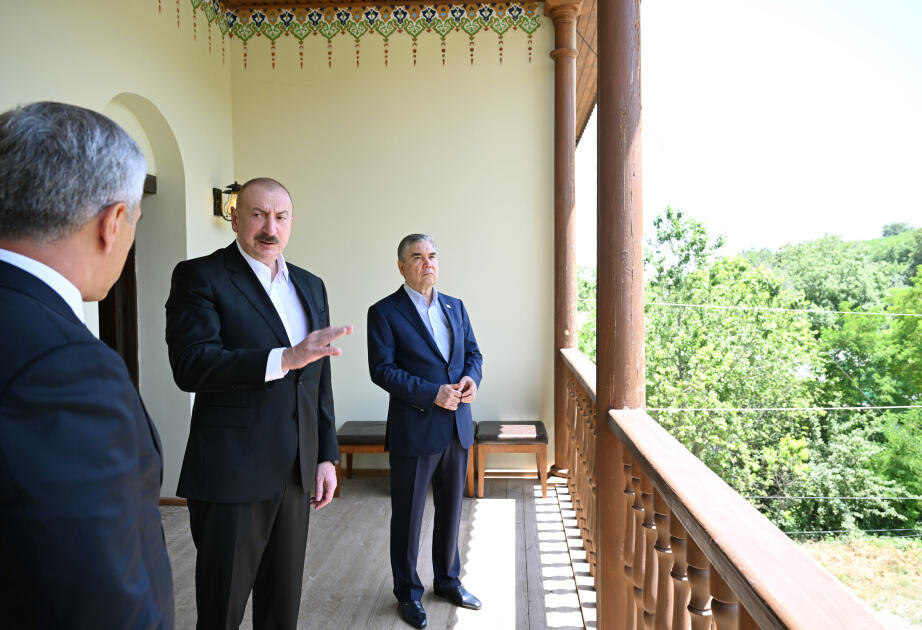 İlham Əliyev və Qurbanqulu Berdiməhəmmədov Şuşada Mehmandarovların malikanə kompleksində olublar  FOTO