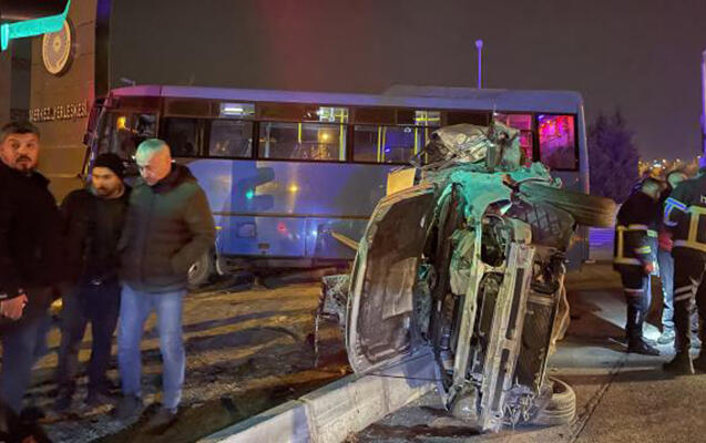 Türkiyədə ağır qəza  16 nəfər yaralandı  FOTO