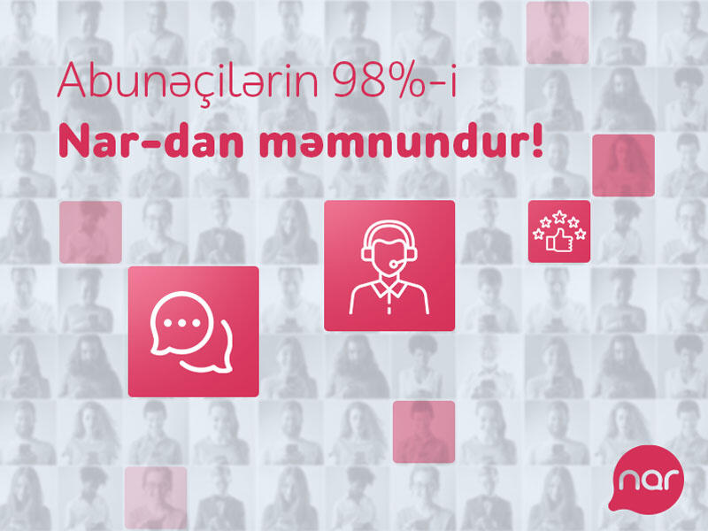 “Nar”abunəçilərinin 98%i müştəri xidmətlərindən məmnun qalıb