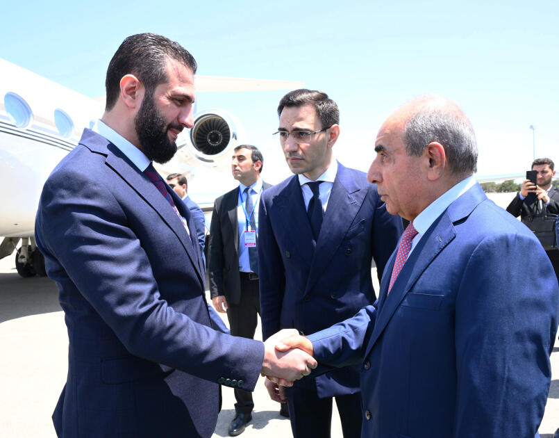 Əhməd Əl Şaraa Azərbaycana işgüzar səfərə gəldi  FOTO