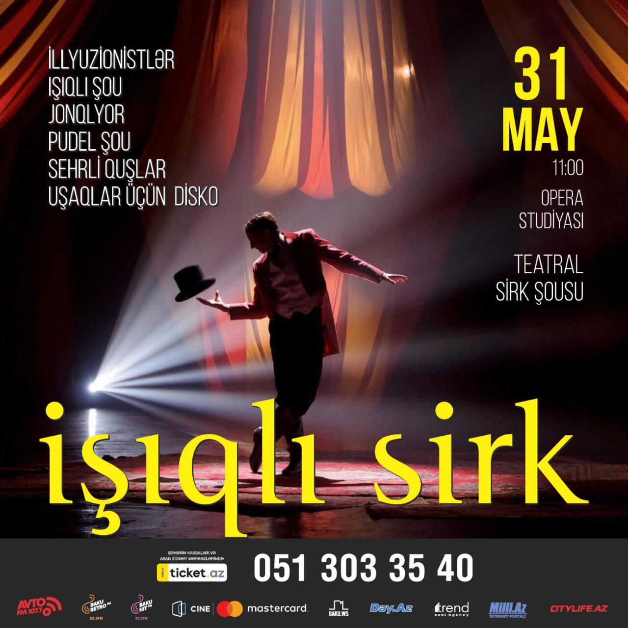 “İşıqlı Sirk” adlı teatrsirk şousu keçiriəcək