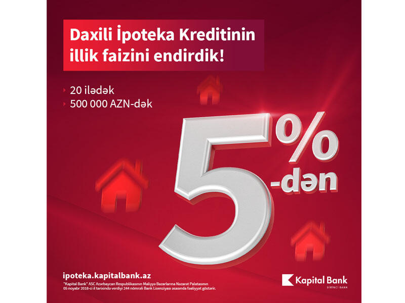 Yeni ildə arzuladığınız evi Kapital Bankla alın!