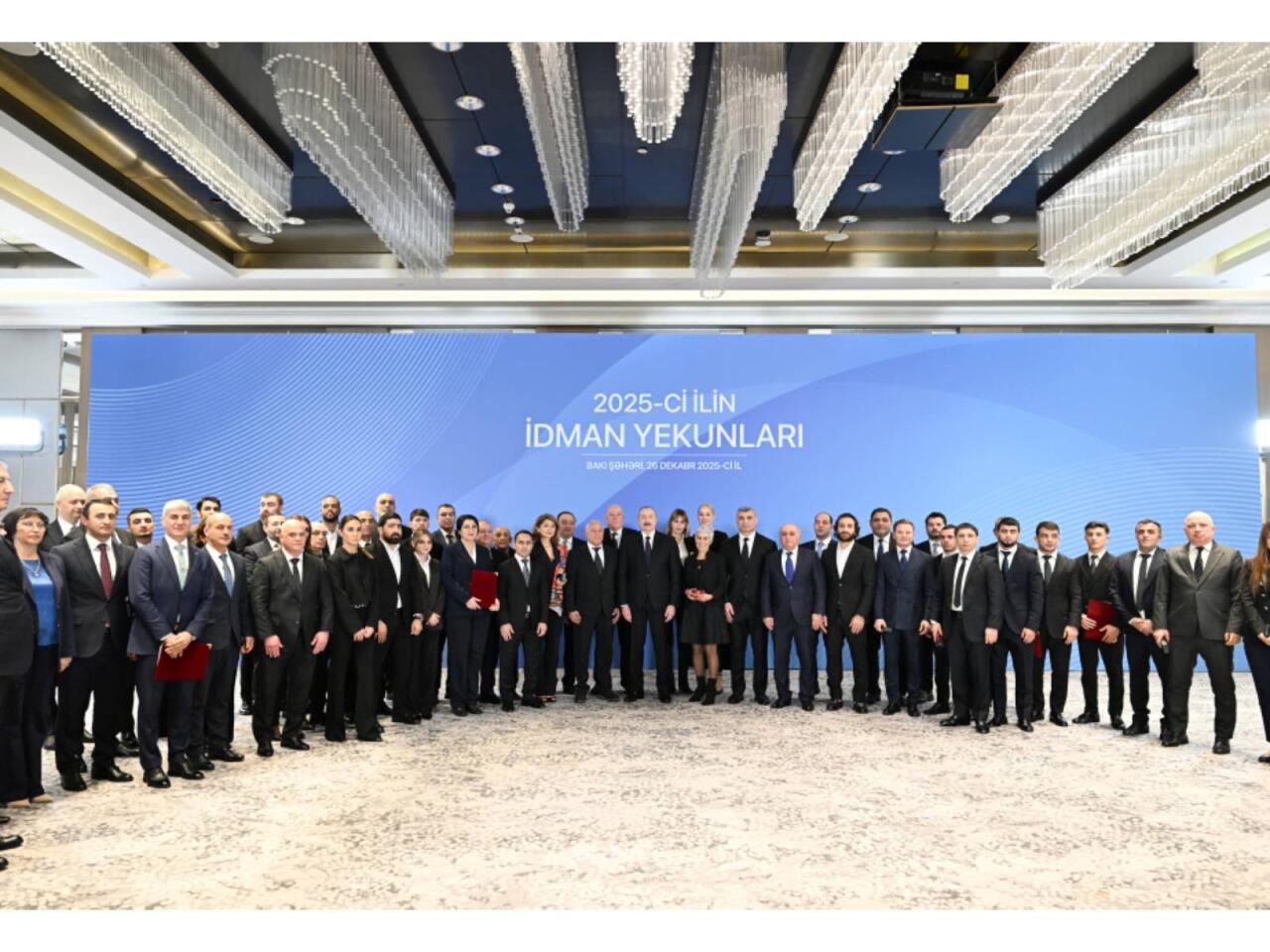 Prezident 2025ci ilin idman yekunlarına həsr olunan mərasimdə iştirak edib