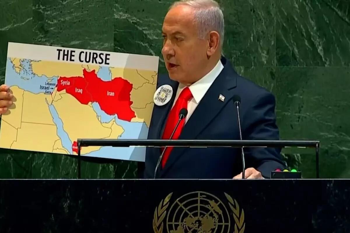 Netanyahu BMTdə “Düşmən ölkələr” xəritəsi ilə – Siyahıda sürpriz ölkə də var 