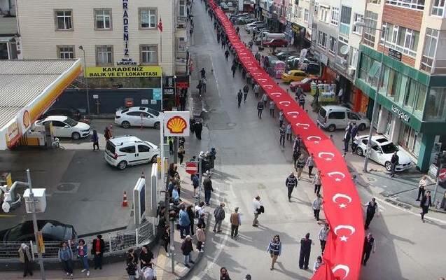 1919 metrlik Türkiyə bayrağı...