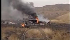 Təyyarənin qəzaya düşdüyü yerdən görüntülər 