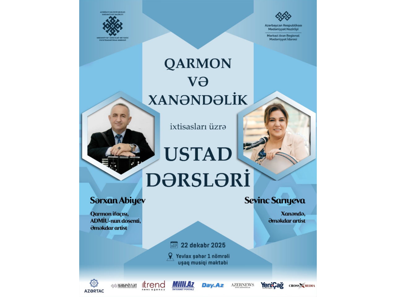 Mingə&ccedil;evir və Yevlaxda d&ouml;rd ixtisas &uuml;zrə ustad dərsləri təşkil olunacaq 