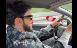 Yusif Eyvazov "Lamborgini"ni 300lə sürdü 