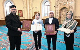 Leyla Əliyeva və Alena Əliyeva C&uuml;mə məscidini ziyarət ediblər 