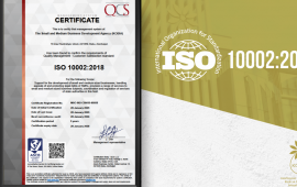 KOBİAya ISO 10002:2018 beynəlxalq standartı üzrə sertifikat təqdim edilib