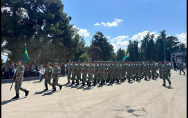 Xankəndidə Silahlı Qüvvələr Günü münasibətilə hərbçilərin yürüşü keçirilib 