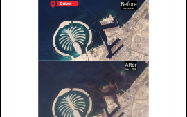 Peyk g&ouml;r&uuml;nt&uuml;ləri: Dubay səmasında qara t&uuml;st&uuml; 