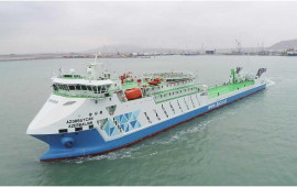 Azərbaycanın ilk milli RoPax tipli gəmibərəsinin istismara verilməsindən 5 il &ouml;t&uuml;r