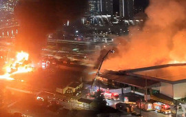 Busanda ABŞnin hərbi anbarında güclü yanğın 