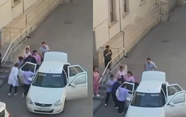 Azərbaycanda qadın avtomobildə uşaq dünyaya gətirdi  VİDEO