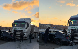 Bakıda BMW y&uuml;k maşınına &ccedil;ırpıldı  xəsarət alanlar var