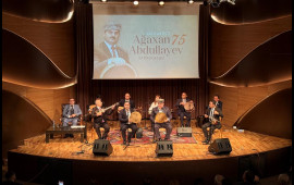 Beynəlxalq Muğam Muğam Mərkəzində  Ağaxan Abdullayevin  75 illiyinə həsr olunan gecə təşkil edilib  FOTO