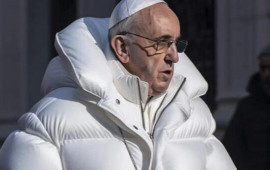 Papa bu dəfə gödəkçəsi ilə gündəm oldu  FOTO