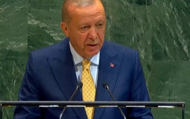 Fələstindən danışan Ərdoğanın mikrofonunu söndürdülər 