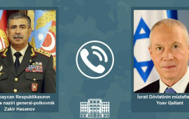 Zakir Həsənov İsrailin müdafiə naziri ilə telefonla danışdı