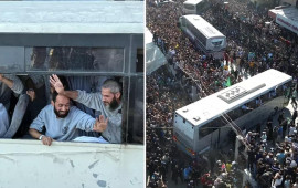 İsrailin azad etdiyi fələstinli əsirlər Qəzzada 