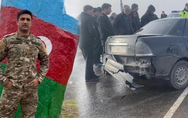 Mais Bərxudarovun s&uuml;r&uuml;c&uuml;s&uuml; olmuş hərb&ccedil;i qəzada həlak oldu 