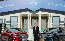 Ərdoğan Türkiyə istehsalı olan "Togg" elektrik avtomobilinin ilk sahibi oldu