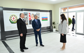 Ucarda Heydər Əliyev Fondunun təşəbb&uuml;s&uuml; ilə inşa olunan məktəb istifadəyə verilib 