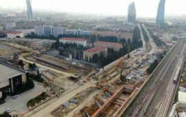 Bakıda yeni avtomobil yolunun tikintisi davam etdirilir