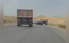 Yollarda təhlükə yaradan “Kamaz” sürücüsü inzibati qaydada həbs edildi 