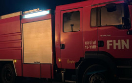 Bakıda &ccedil;oxmərtəbəli bina yanır 