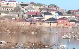 Masazırda bataqlıq yaranıb  FOTO