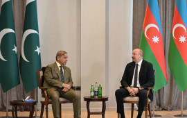 Laçında İlham Əliyevin Pakistanın Baş naziri ilə məhdud tərkibdə görüşü keçirilir  FOTO