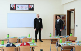 Prezident İlham Əliyev İsmayıllı şəhərində “Talıstan” liseyinin binasının açılışında iştirak edib  FOTO
