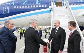 İlham Əliyev Macarıstana işgüzar səfərə gedib  FOTO